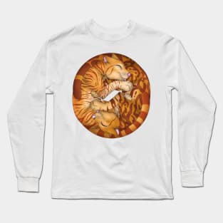 Yin-Yang Cats: Ginger Tabby Long Sleeve T-Shirt